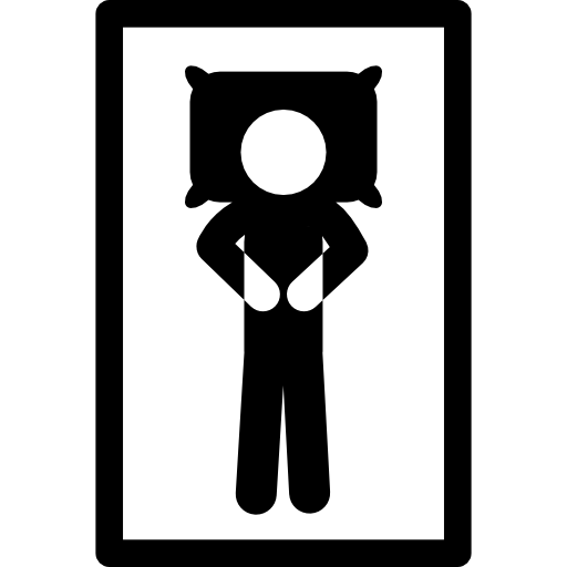 Woman sleeping lying on a bed from top view